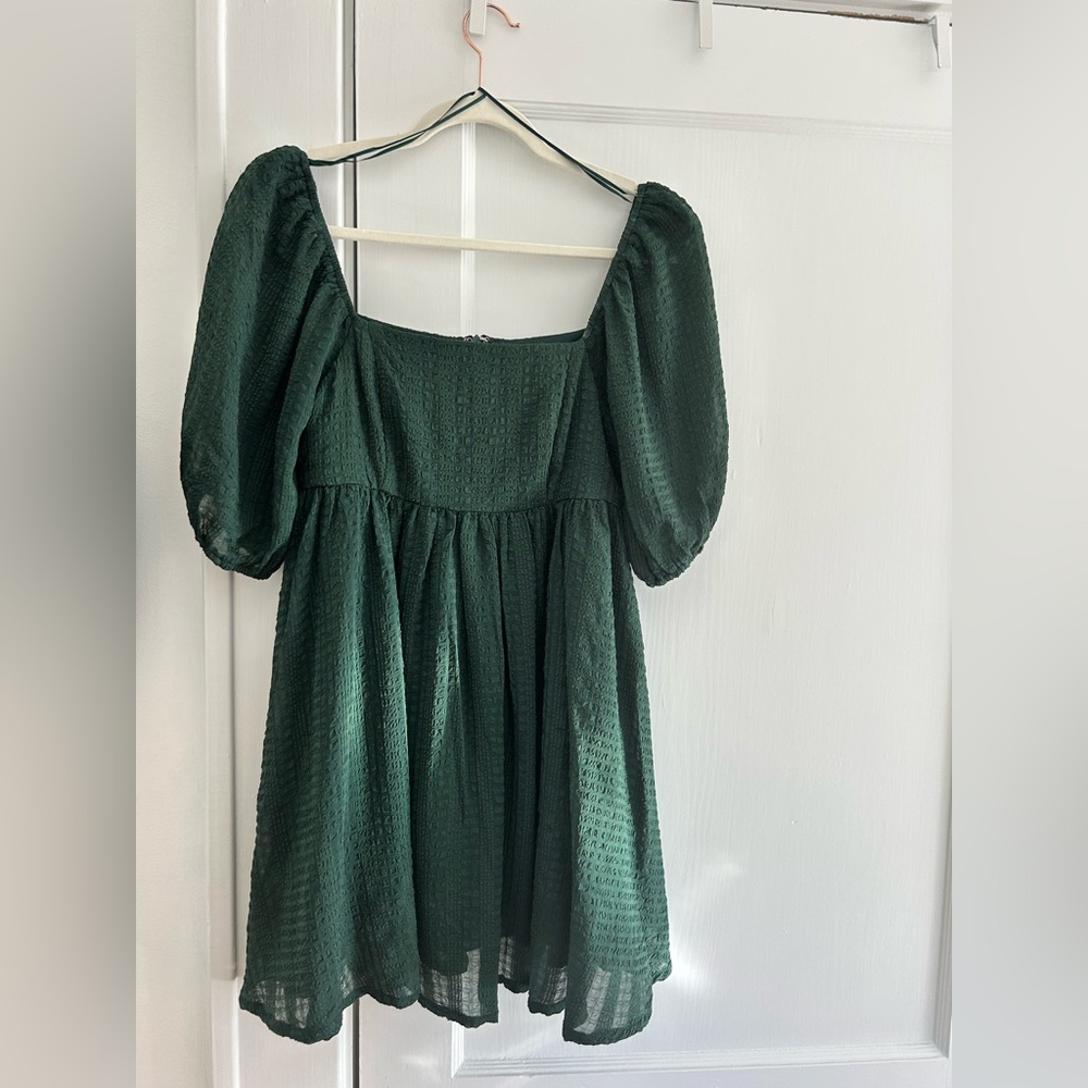 TCEC green mini dress